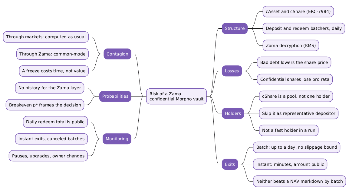 Risk of a Zama Confidential Morpho Vault - Losses, Exits, Contagion and What Can Be Watched